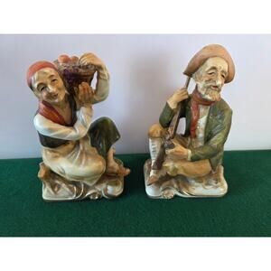 Vintage Porcelain Norleans Japan Figurines 6.5 inches tall